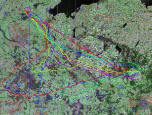 Flugwege vom 05.04.2015